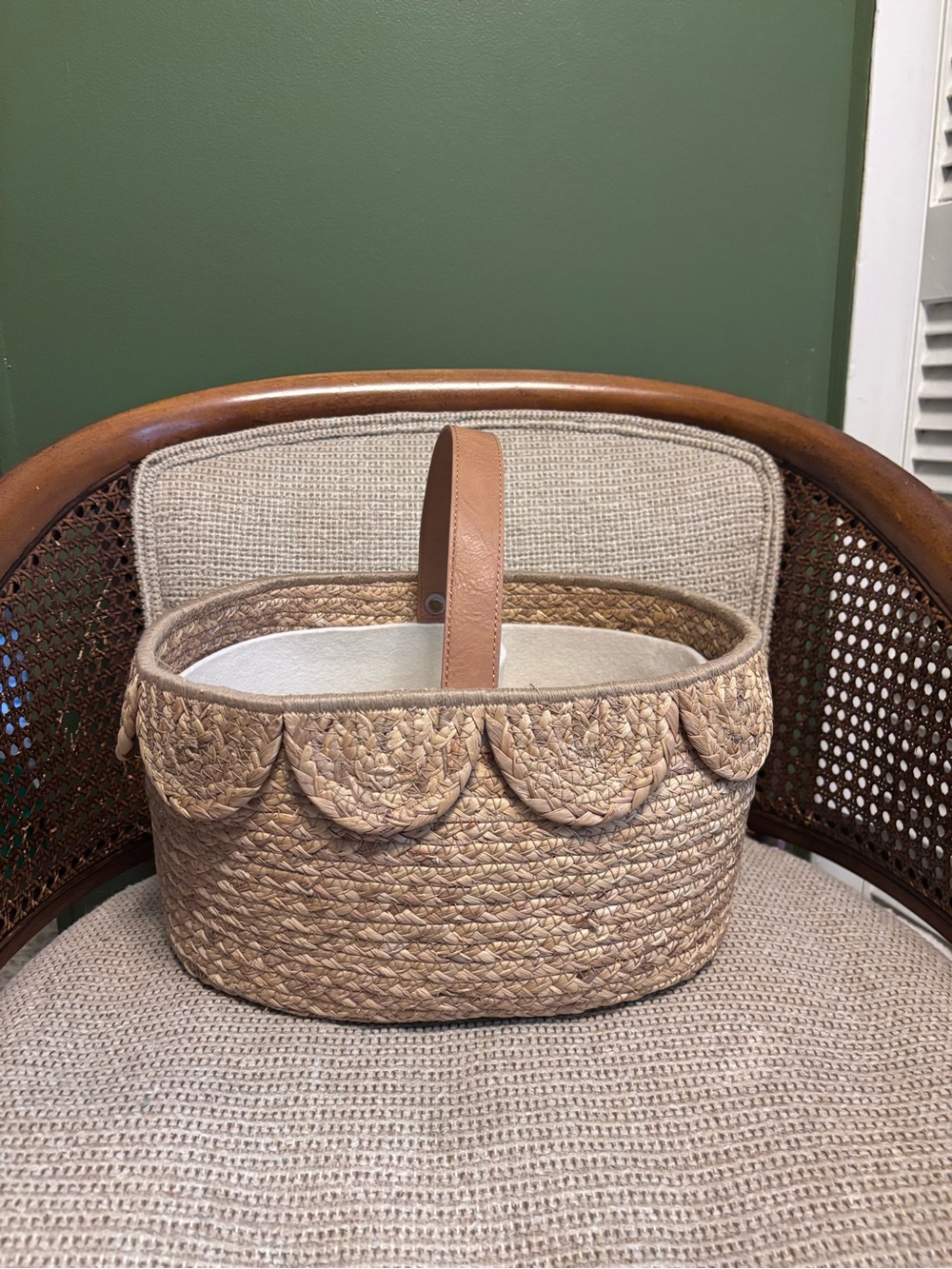 Hearth & Hand Natural Woven Basket Diaper Caddy Coastal Boho Nursery - Picture 3 of 9